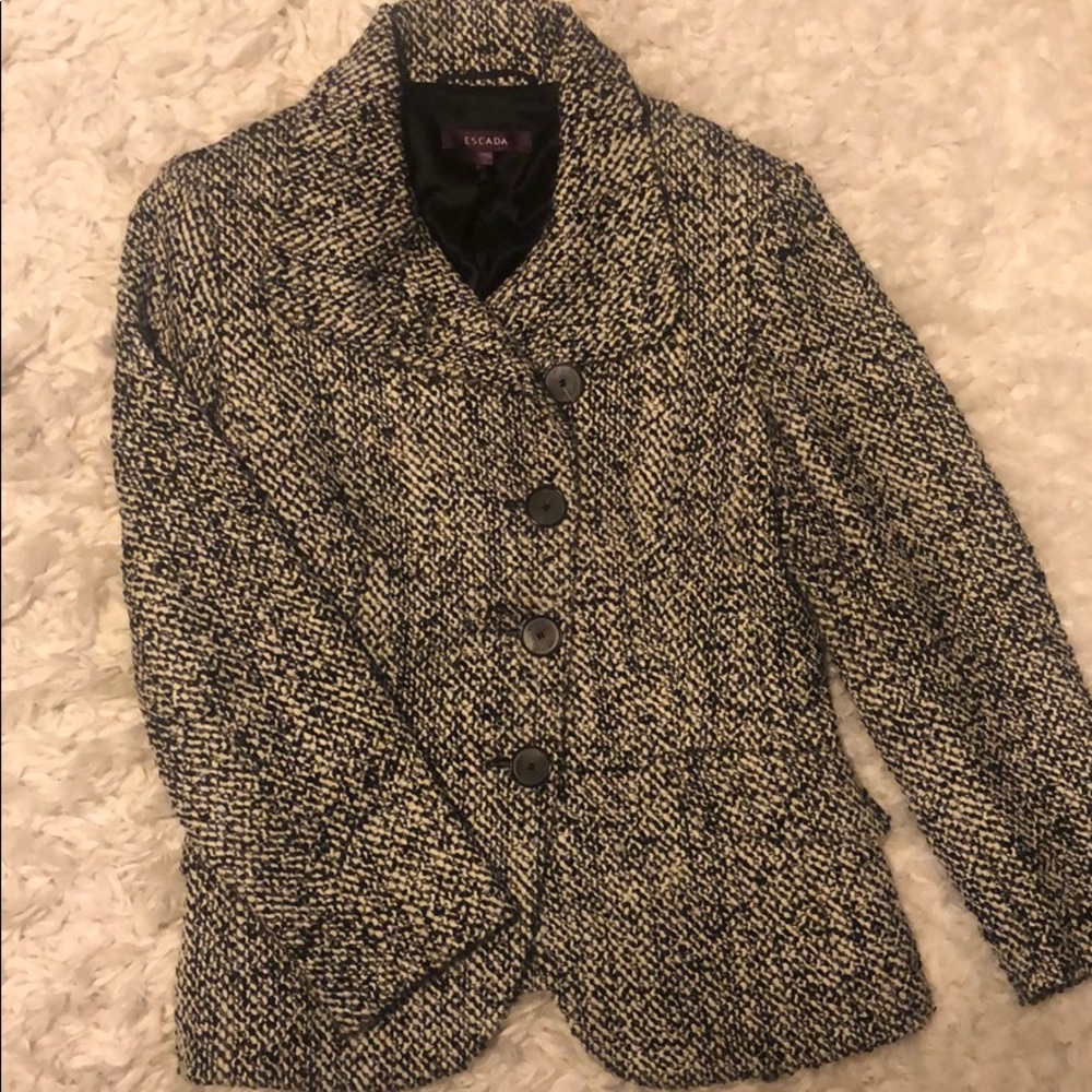 ESCADA Black & White Tweed Jacket